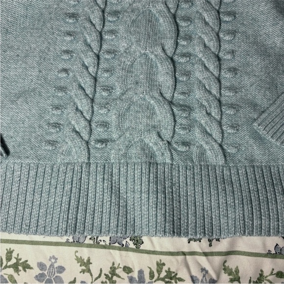 Pale Blue Cable Knit Sweater - Picture 4 of 6